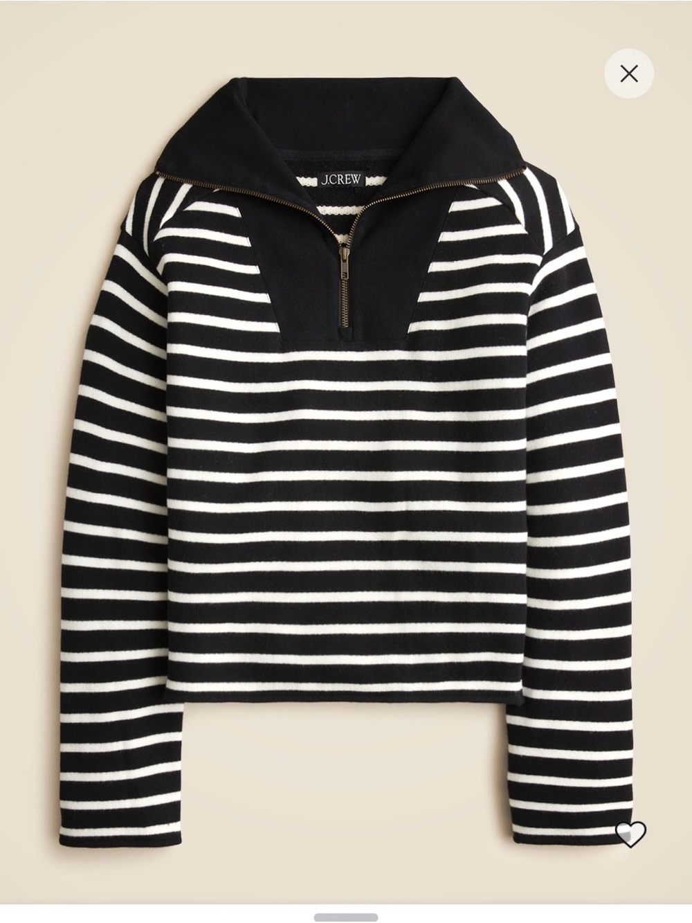 J. Crew Black and White Striped Heritage Sweater M and matching Mariner shorts S